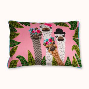 by Vivi. Boho Kissen 60x40 cm aus Baumwolle – Besticktes Ethno Dekokissen