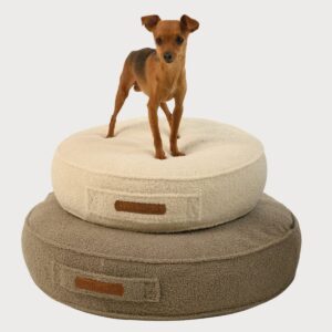 Orthopädische Hundematratze Charlie – Premium-Rundbett, weiches Chenille, handgefertigt in Europa
